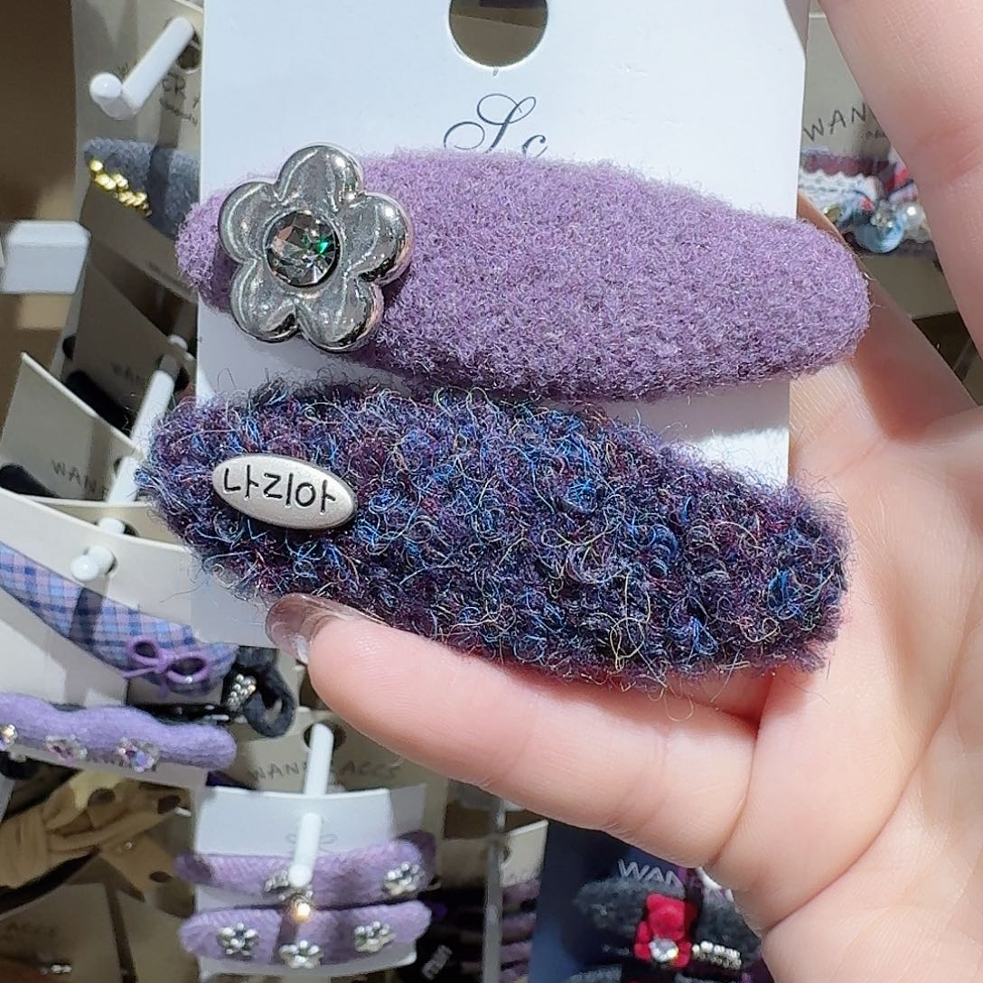 皮质铁合金紫色花花ab