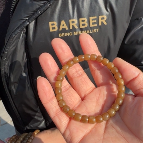 和田玉手链未镶嵌金山糖7x6