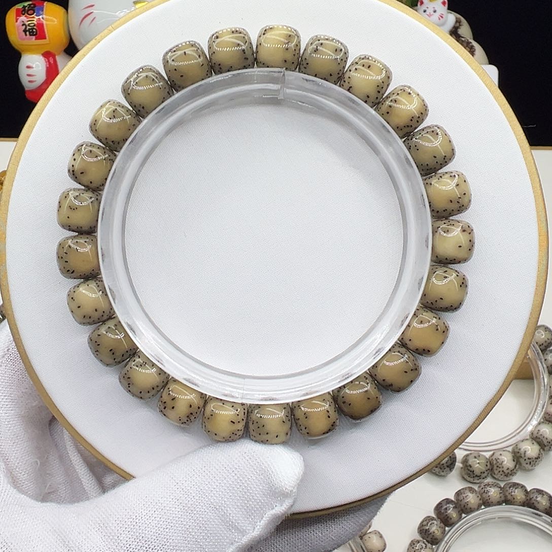 星月菩提手串糯冰半壁留白9.5✖️8.5