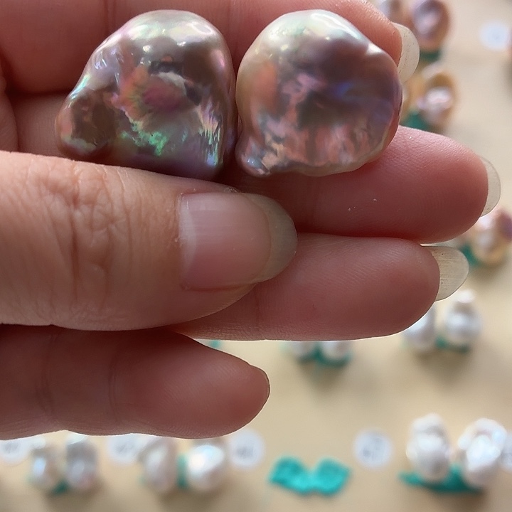 声***花淡水珍珠银S925镶嵌耳饰