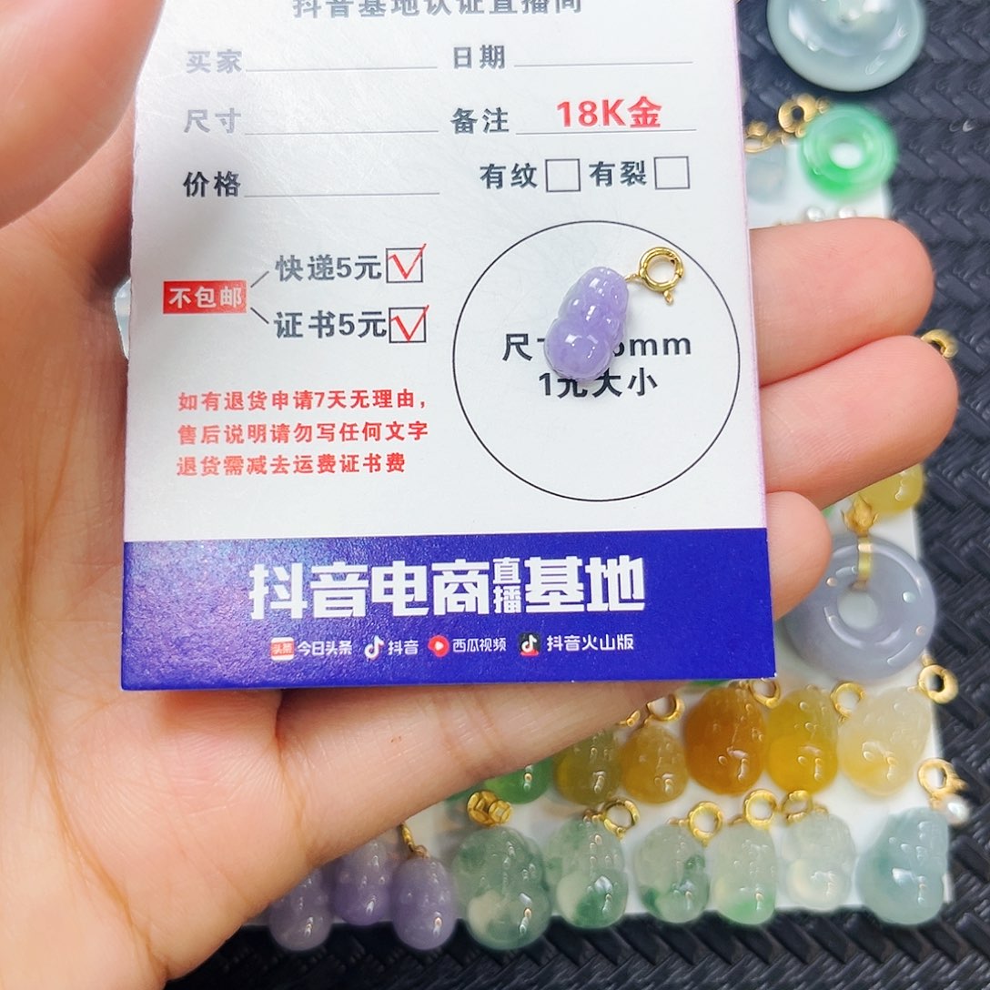 东***京翡翠18K金镶嵌颈饰