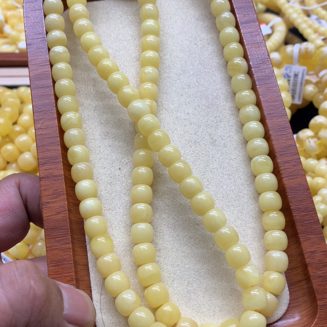 蜜蜡手链未镶嵌田*蜜蜡