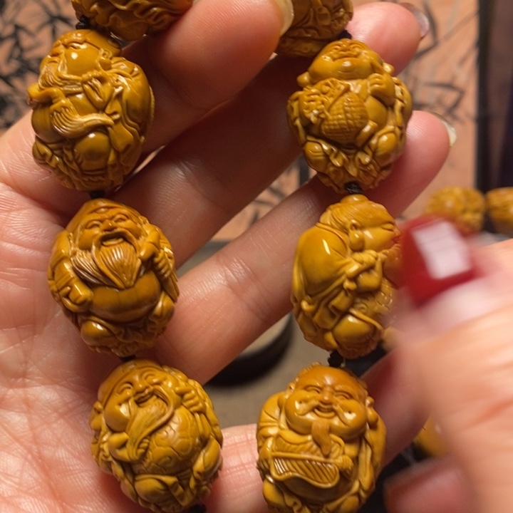 橄榄核手串/手链足*迹八仙过海