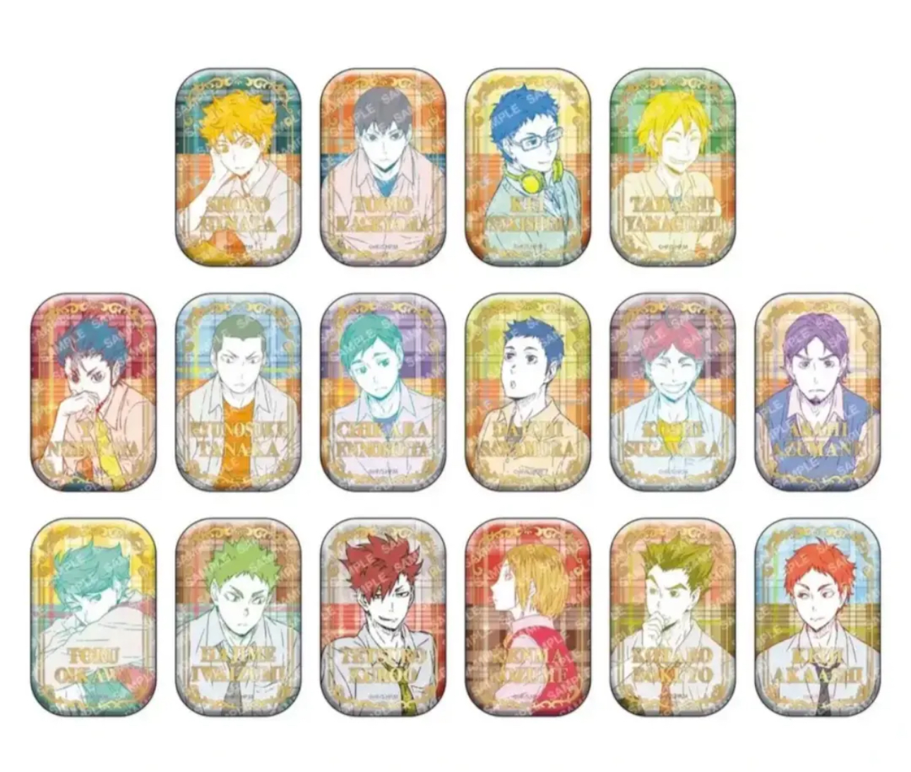 【排球少年】 排球烫金方 新旧坐姿方 合集  徽章盲盒 直播代拆