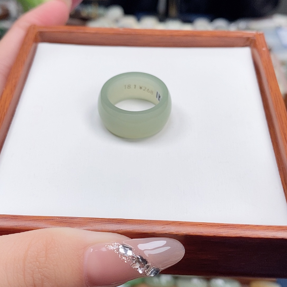 和田玉戒指未镶嵌闹*专拍10-18.2