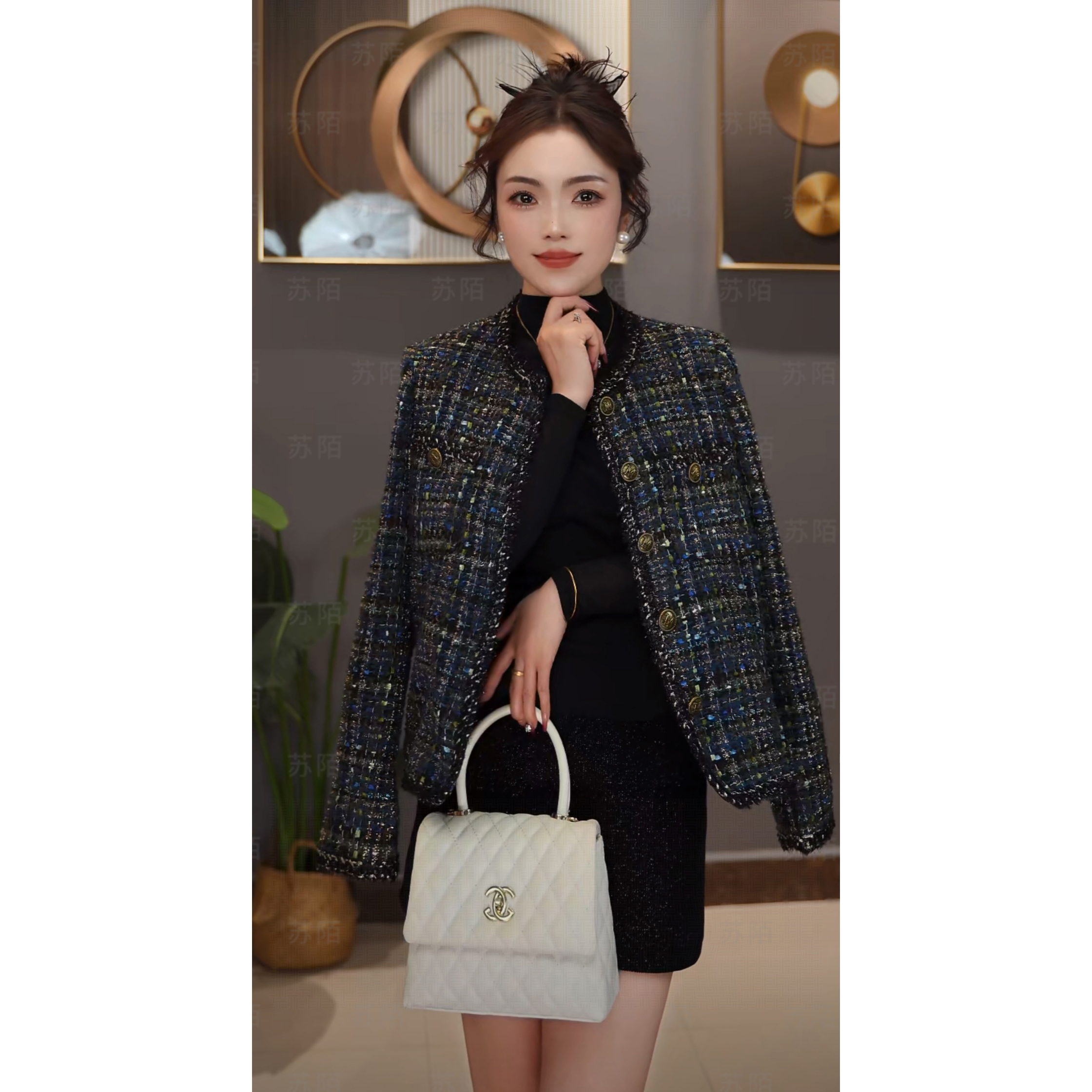 法式羊毛小香风外套爆款秋冬轻奢2025新款气质时尚百搭休闲外套