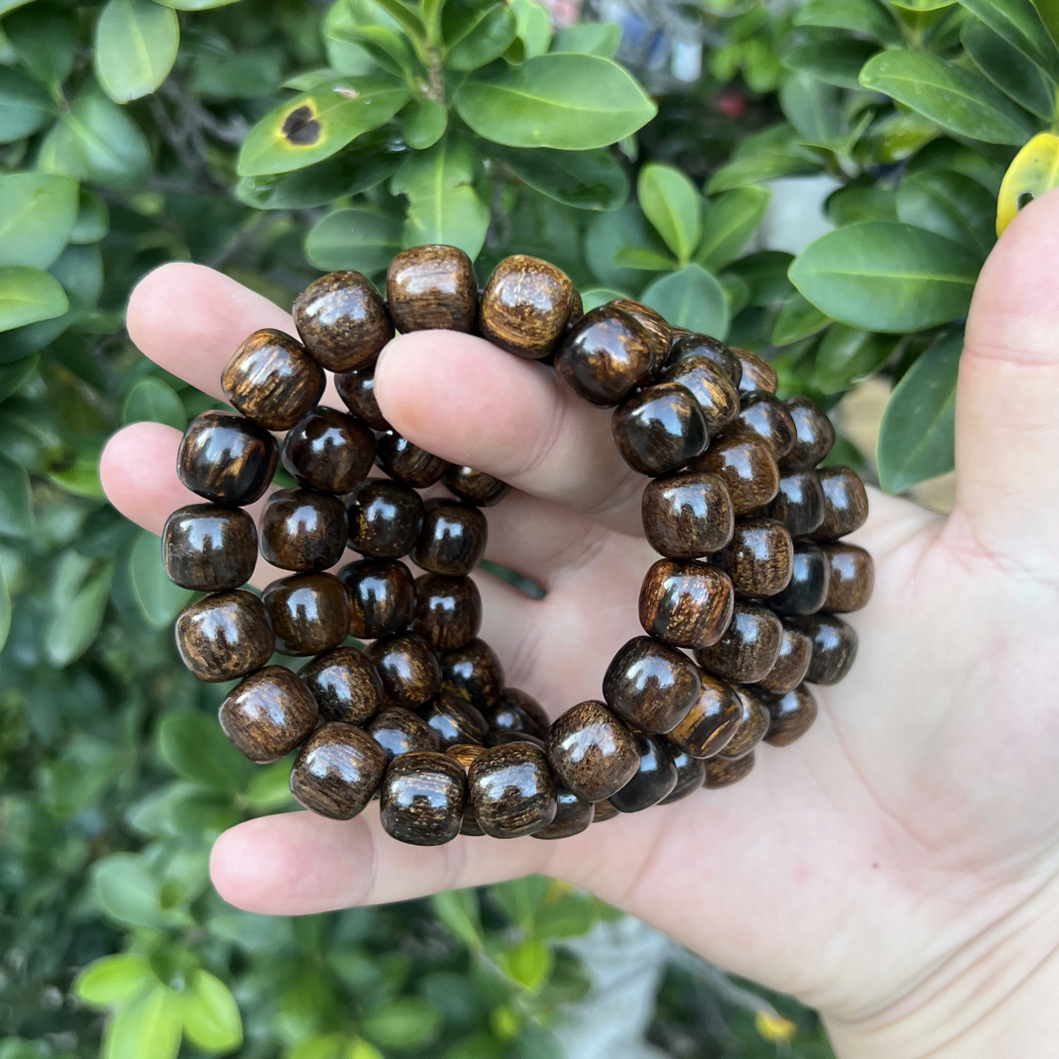 【毕业】巴布亚贡木12x13龙鳞底血魄满结油老型单圈手串（多样发其一