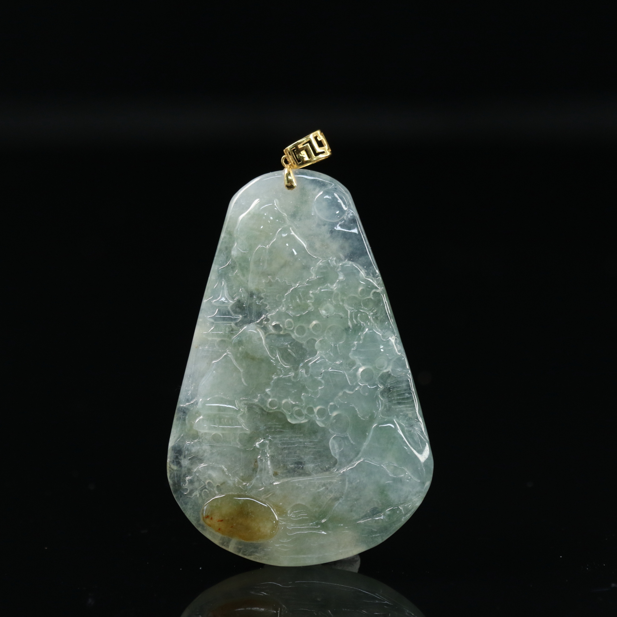 28天然缅甸翡翠A货18k冰山水/500388/上海嘉禾拍卖