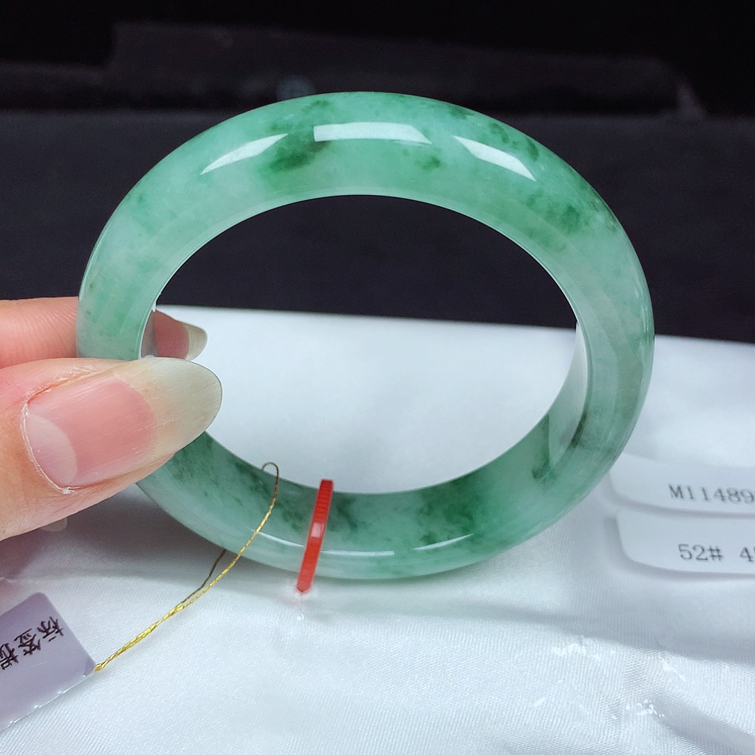 未镶嵌手镯翡翠努***觉52圈893-完整度高 性价比高！