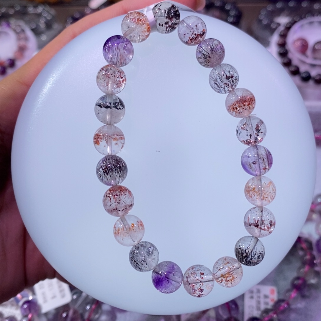 水晶手串未镶嵌超七9+