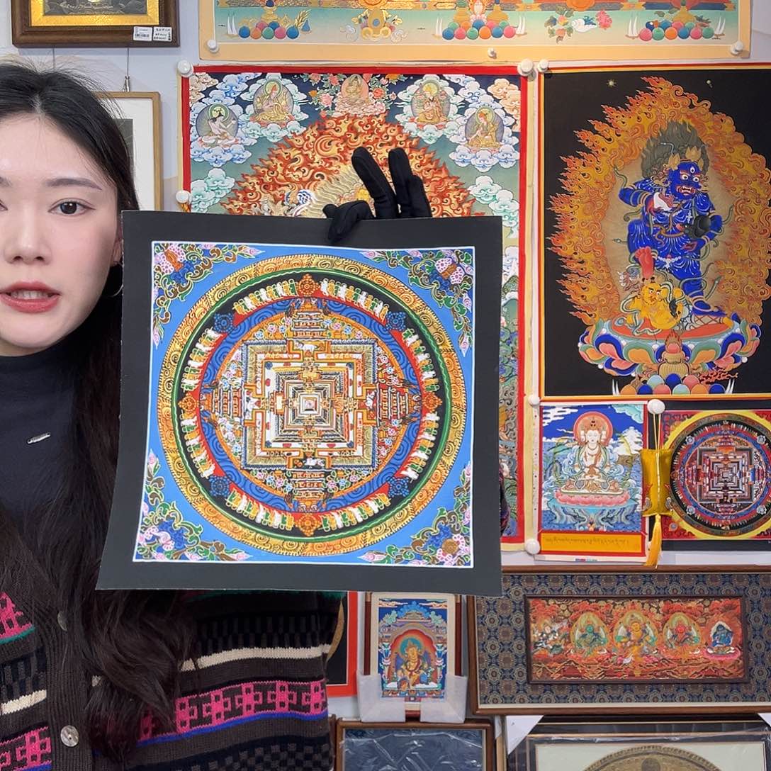装裱画纯手绘坛城唐卡
