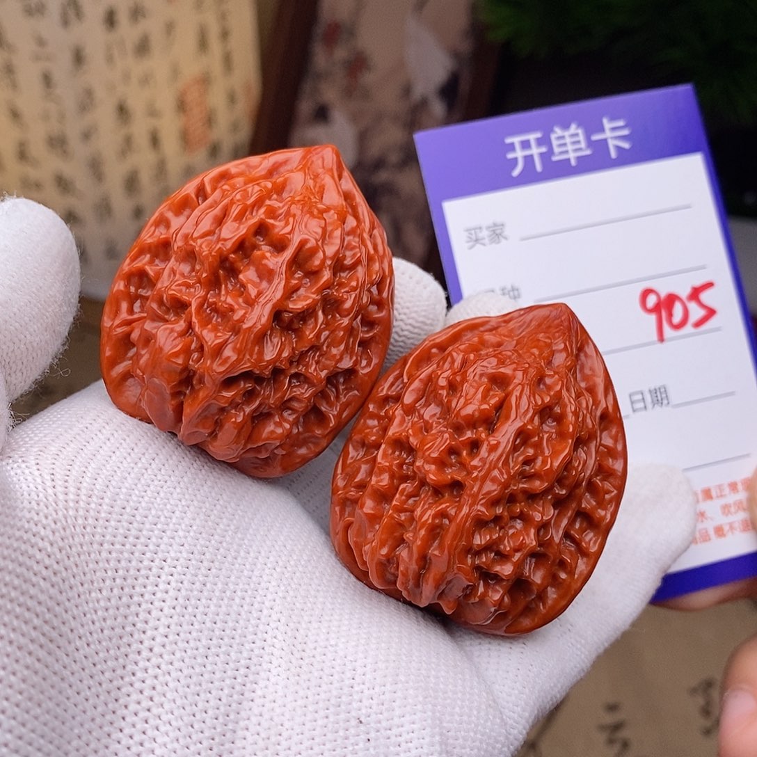 文玩核桃把件40鸡心905