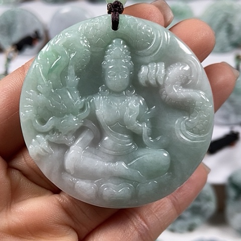 翡翠颈饰未镶嵌玉龙观音福利