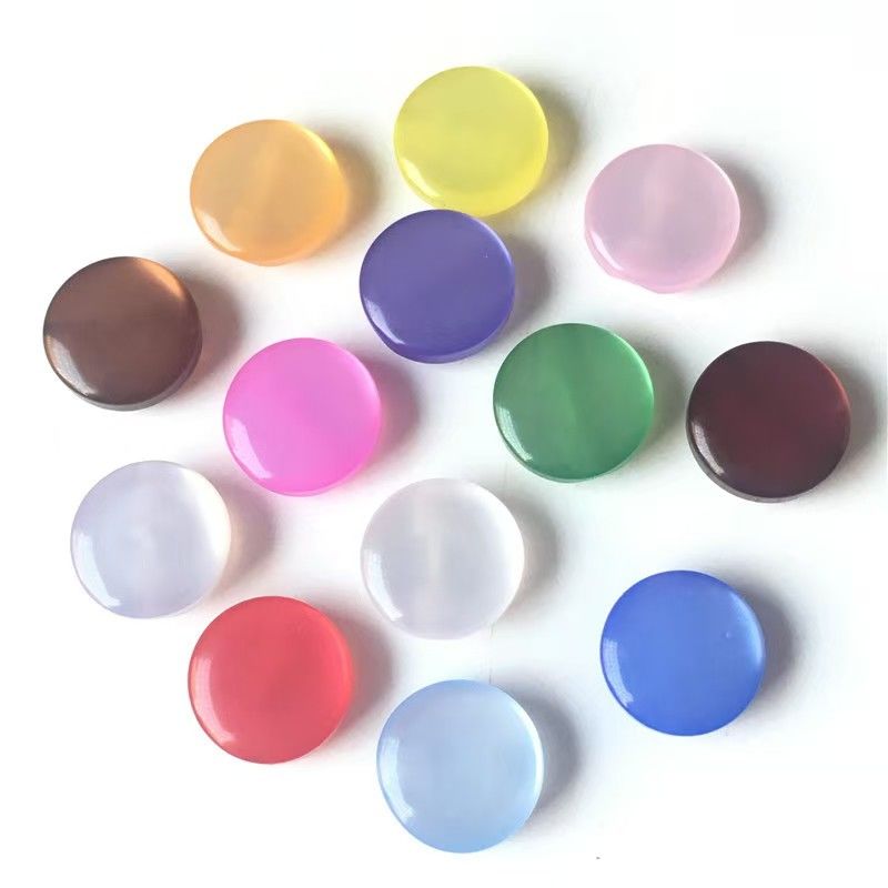 彩色珠光暗眼扣防有机玻璃衬衫扣子圆形12.5mm宝宝毛衣手缝小扣