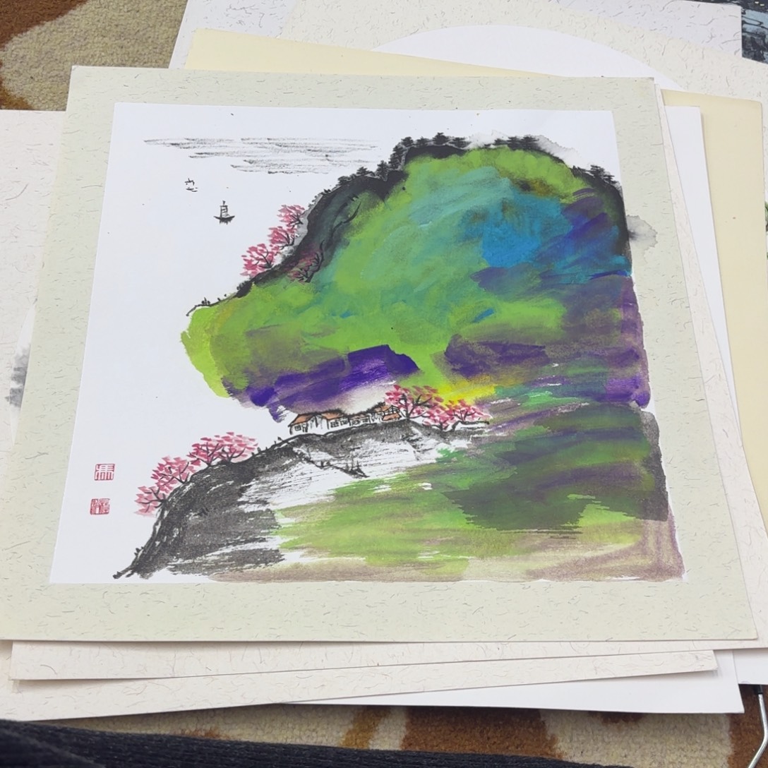 国画38-38卡纸作品艺