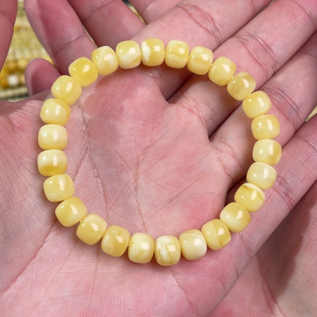未镶嵌蜜蜡裸石蜜蜡手串8.3mm