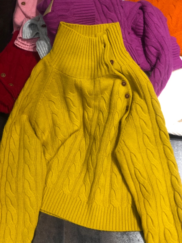 针织常规款女高领毛衣套头女装圆领女士高领毛宽松半高领百搭