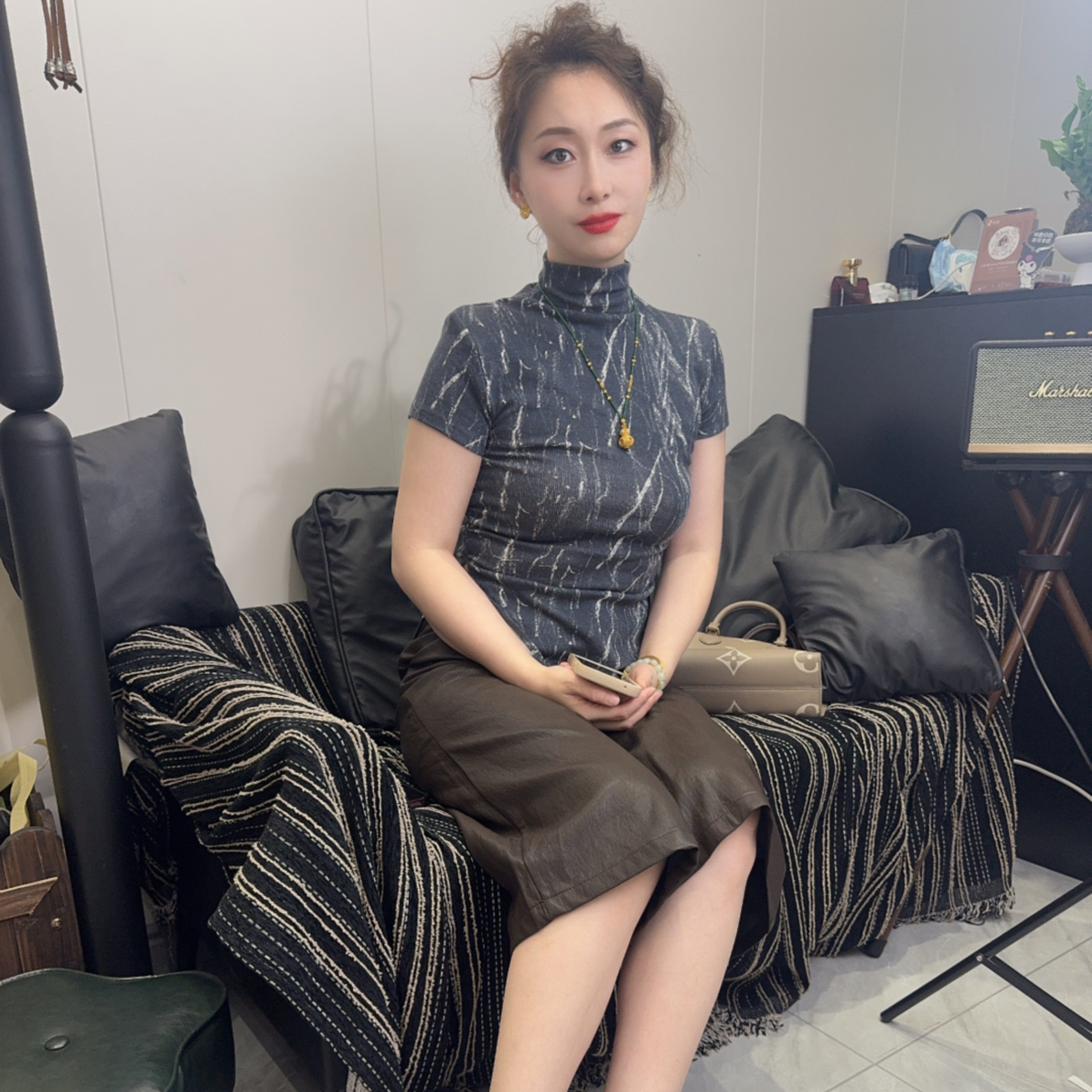 2025秋季新品女韩版半高领短袖