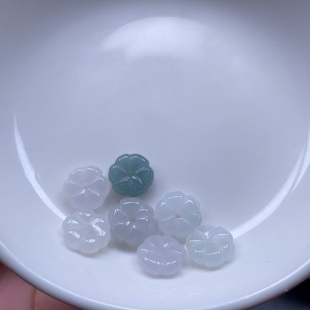 翡翠散珠通孔有钱花卡8+