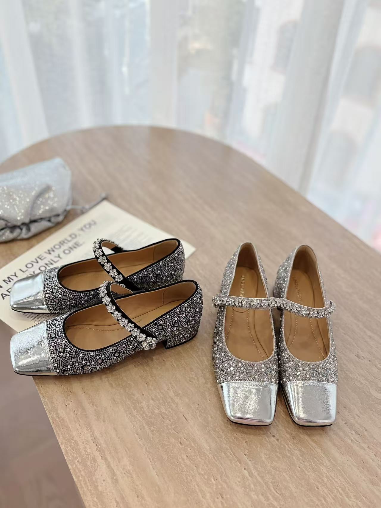 【聚新汇】1183-112夏款新款百搭真皮玛丽珍鞋平底一脚蹬浅口单鞋