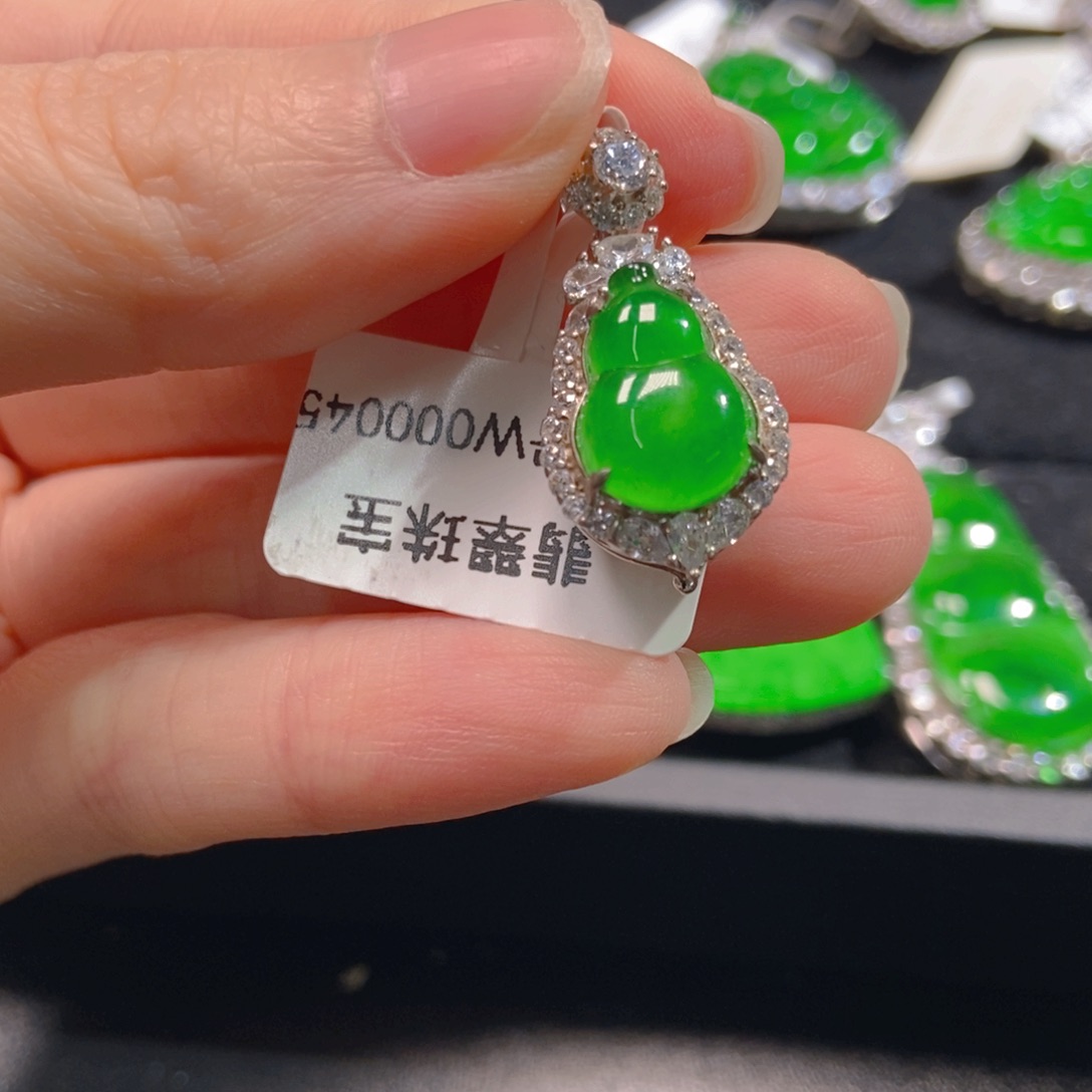 翡翠吊坠(不含链)银S925镶嵌