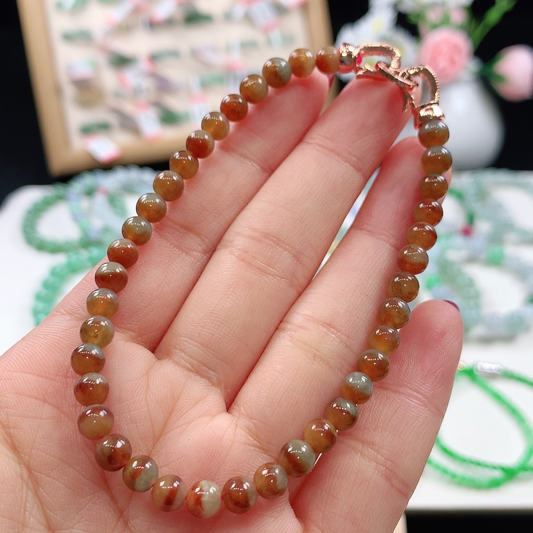 翡翠未镶嵌手链5.2mm