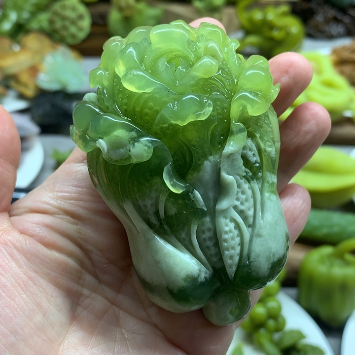 蛇纹石玉手把件未镶嵌