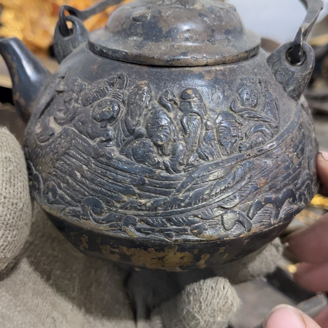 雾***花闪电购铜摆件工艺品