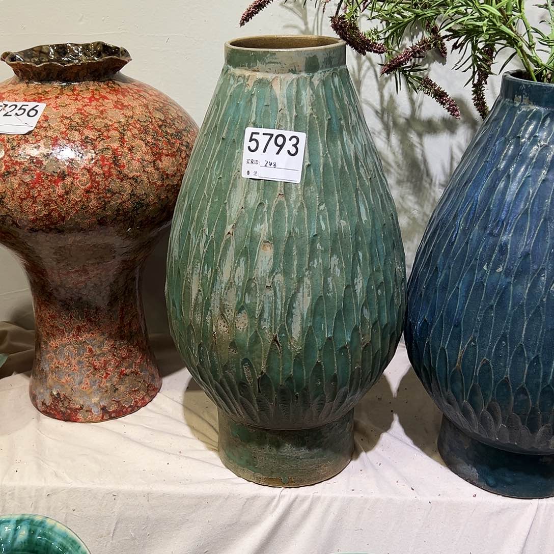 瓶5793高40-41口9-10陶瓷花瓶无孔