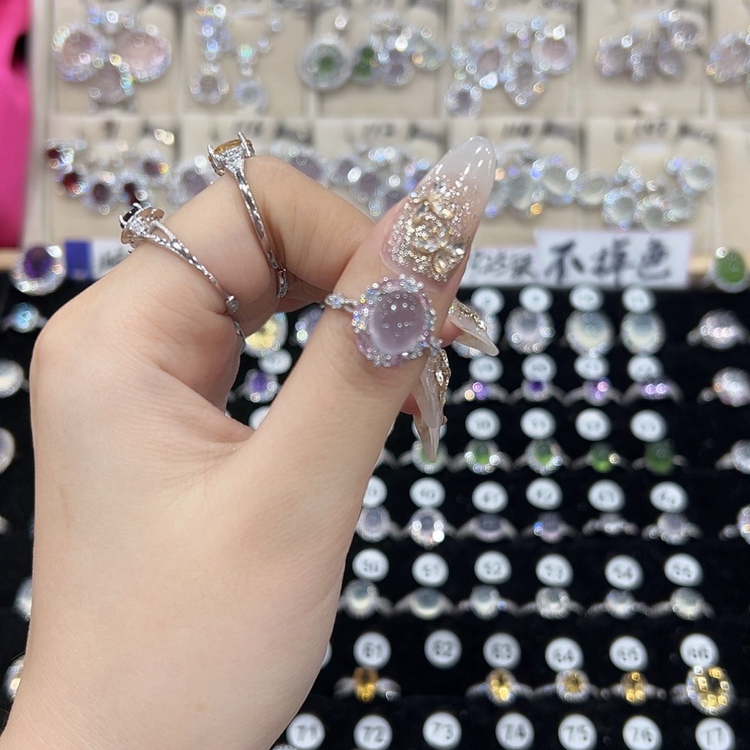 九***。萤石银S925镶嵌戒指