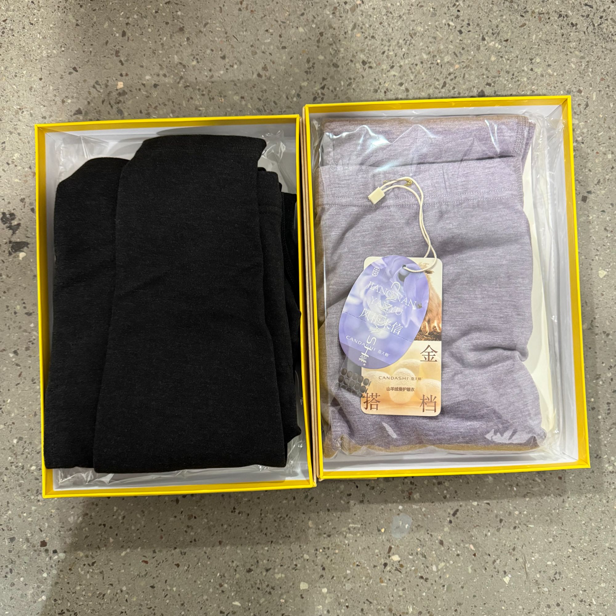 CY6207K女士蚕丝山羊绒贴片单裤均码秋裤保暖裤