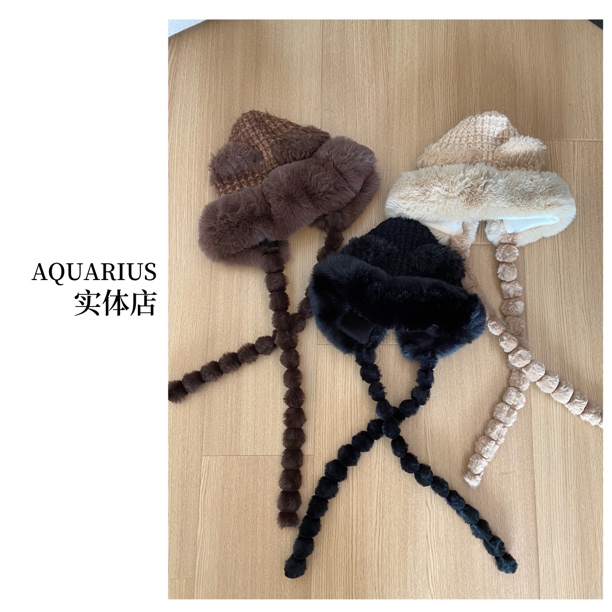 【AQUARIUS】（熊熊可爱）加厚保暖毛绒帽子