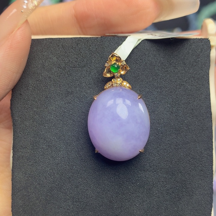 翡翠手链18K金镶嵌翡翠