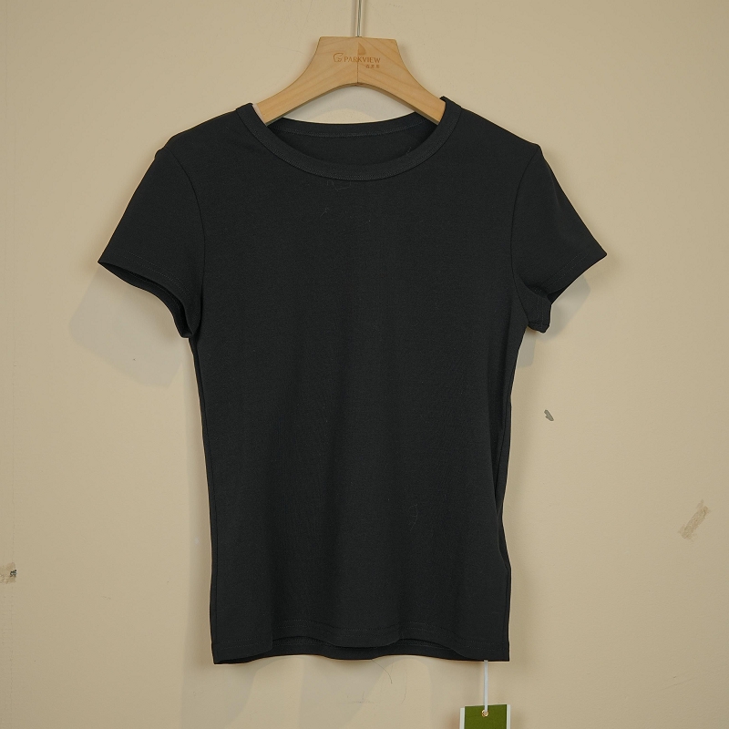 PARKVIEW/百芙川T恤针织休闲女士时尚半袖百搭纯色圆领HF1157-3