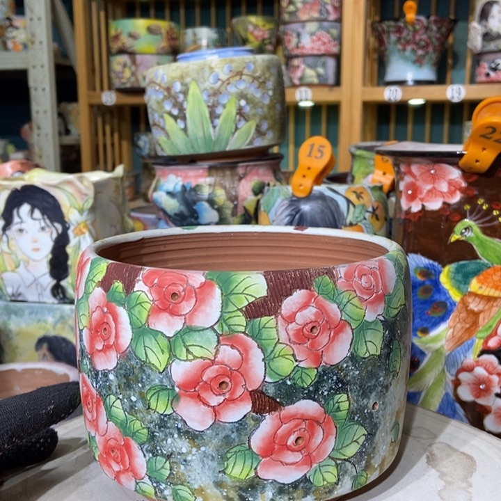 红陶景德镇艺术手绘作品