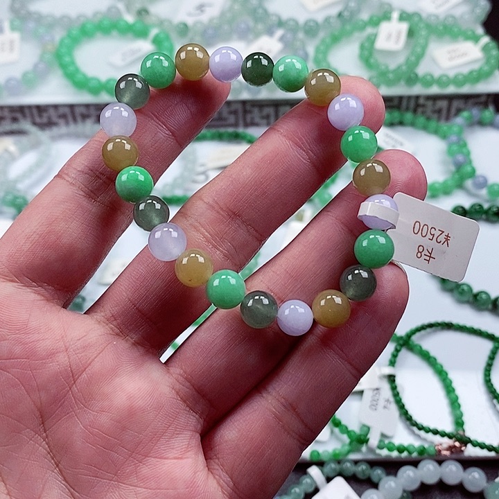 翡翠手链未镶嵌卡8