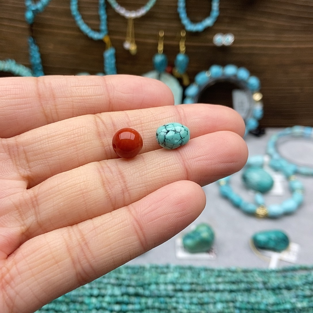 南红玛瑙未镶嵌豆子