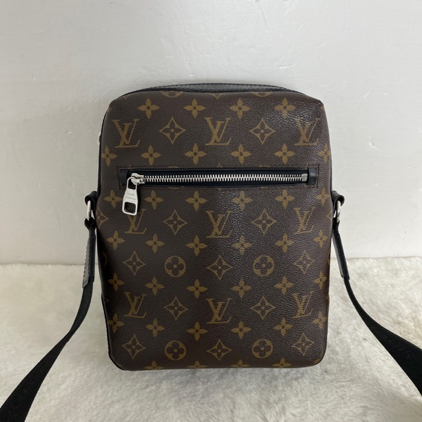 95新 LouisVuitton/路易威登 7032/男士经典休闲棕老花小号记者包