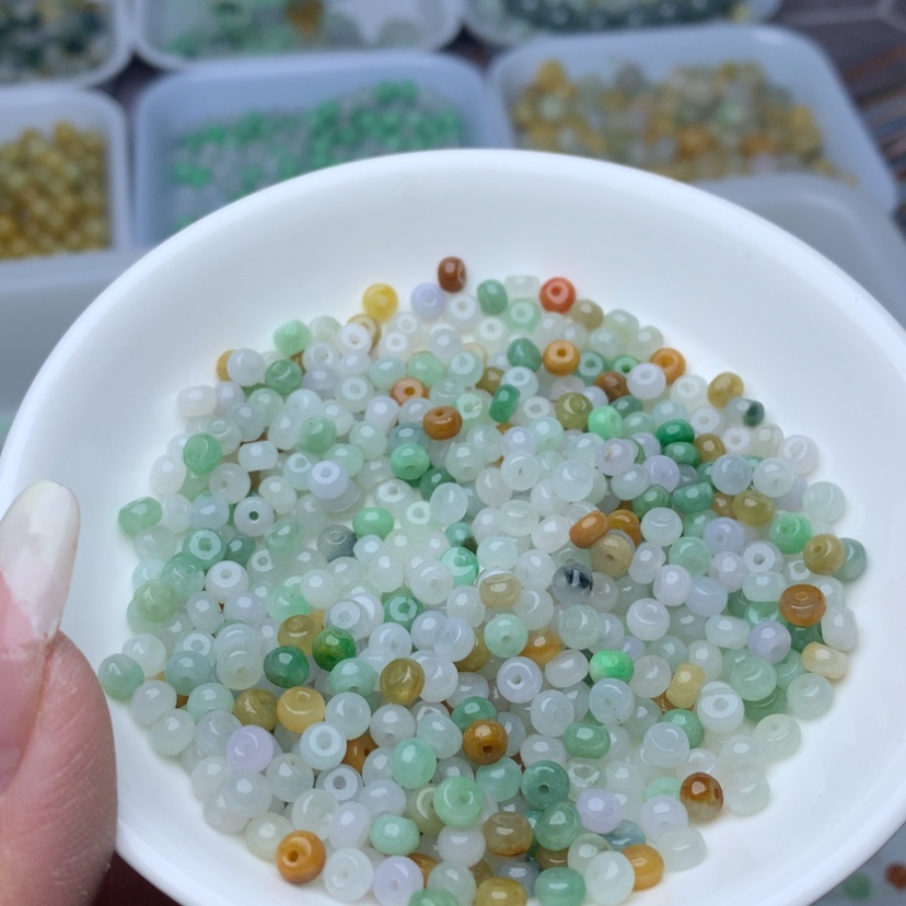 【闪购商品】翡翠手链未镶嵌卡3*4.5算盘50个