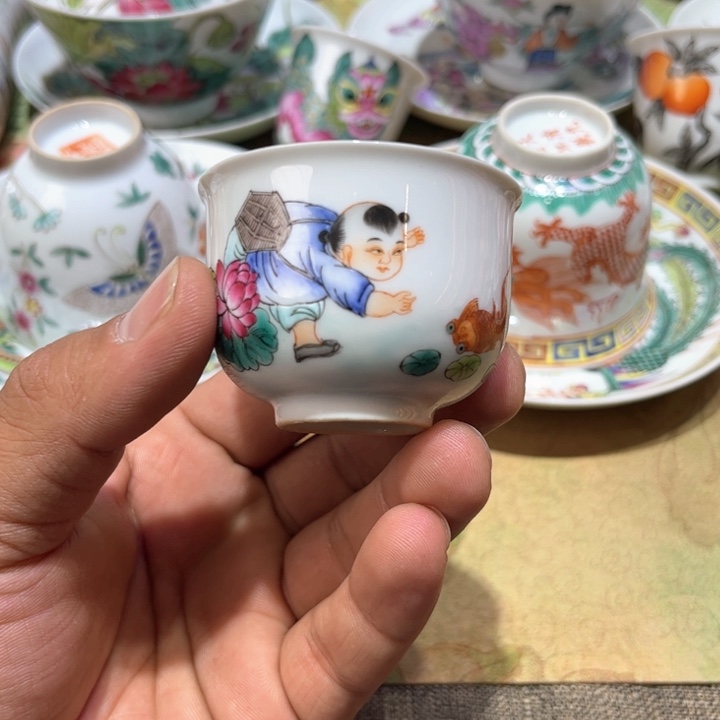 纯手绘精品盖碗杯