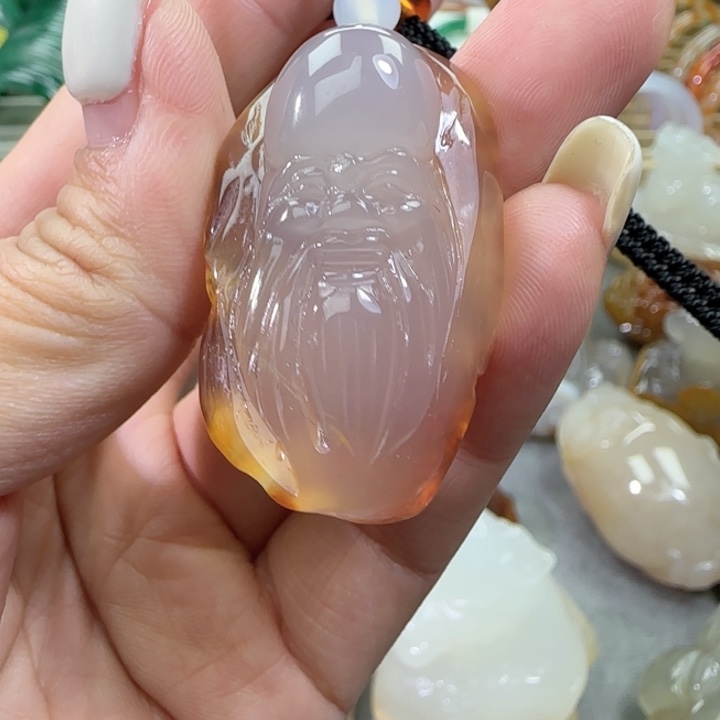 玛瑙/玉髓合金吊坠