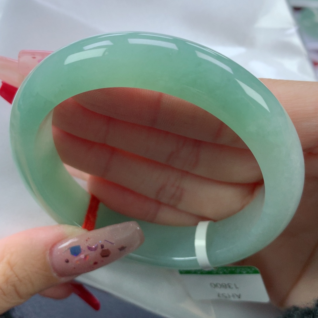 翡翠手镯未镶嵌57正圈