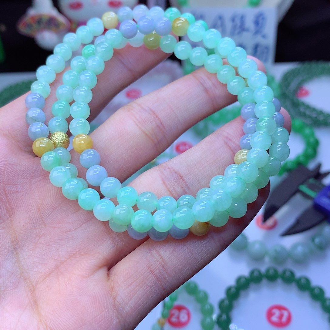 翡翠毛衣链未镶嵌