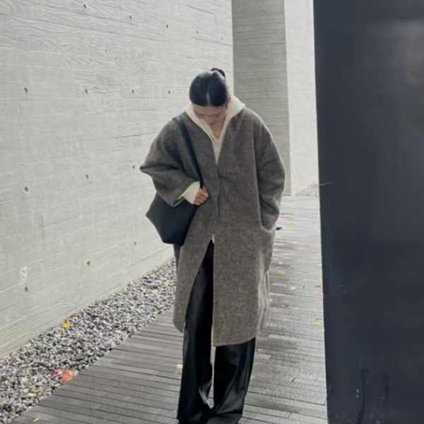 彤彤复合链接时尚秋冬双面呢大衣