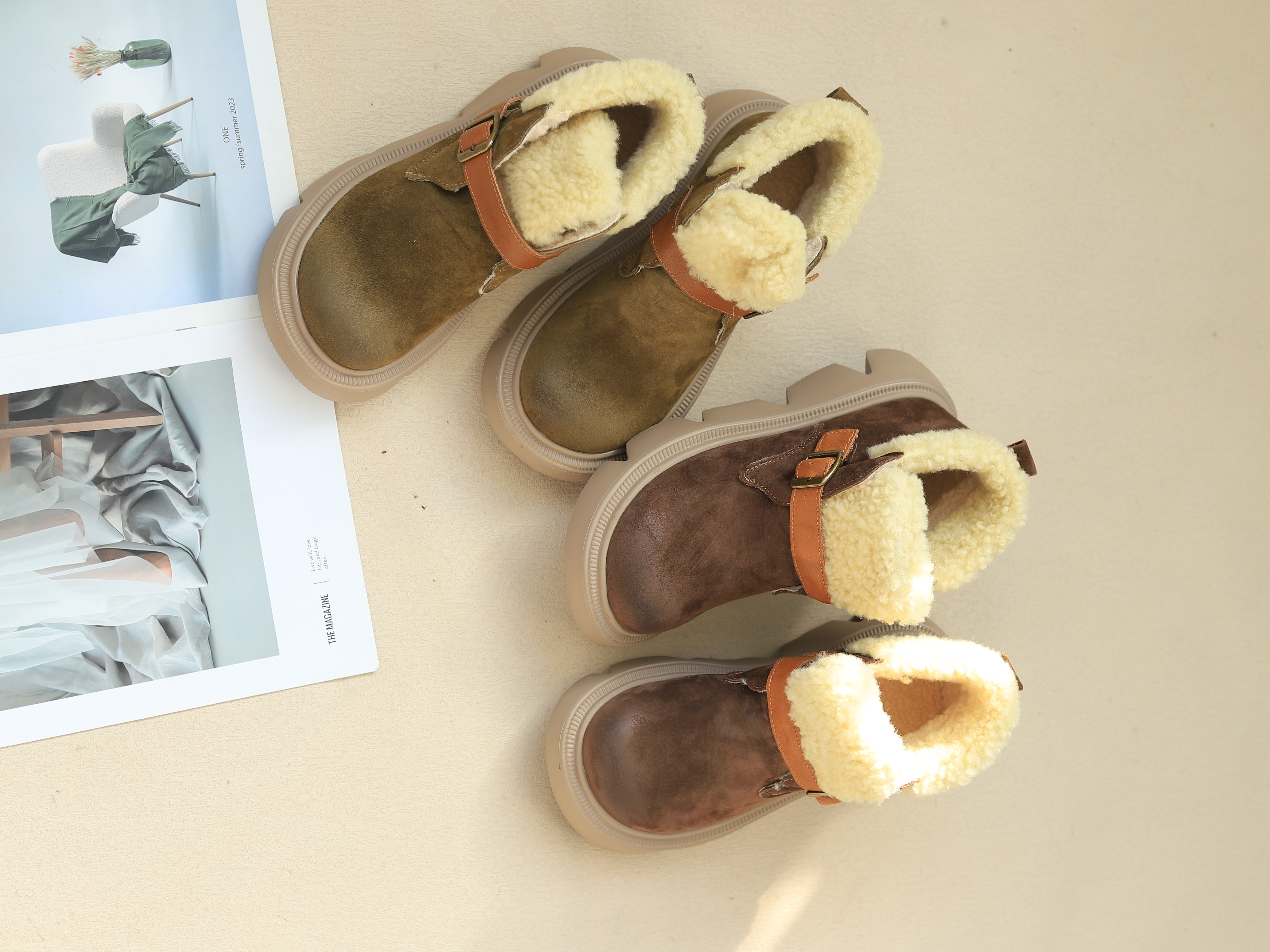 寻程2025冬季中帮保暖中筒时尚雪地靴靴子加绒女鞋棉鞋加厚秋冬