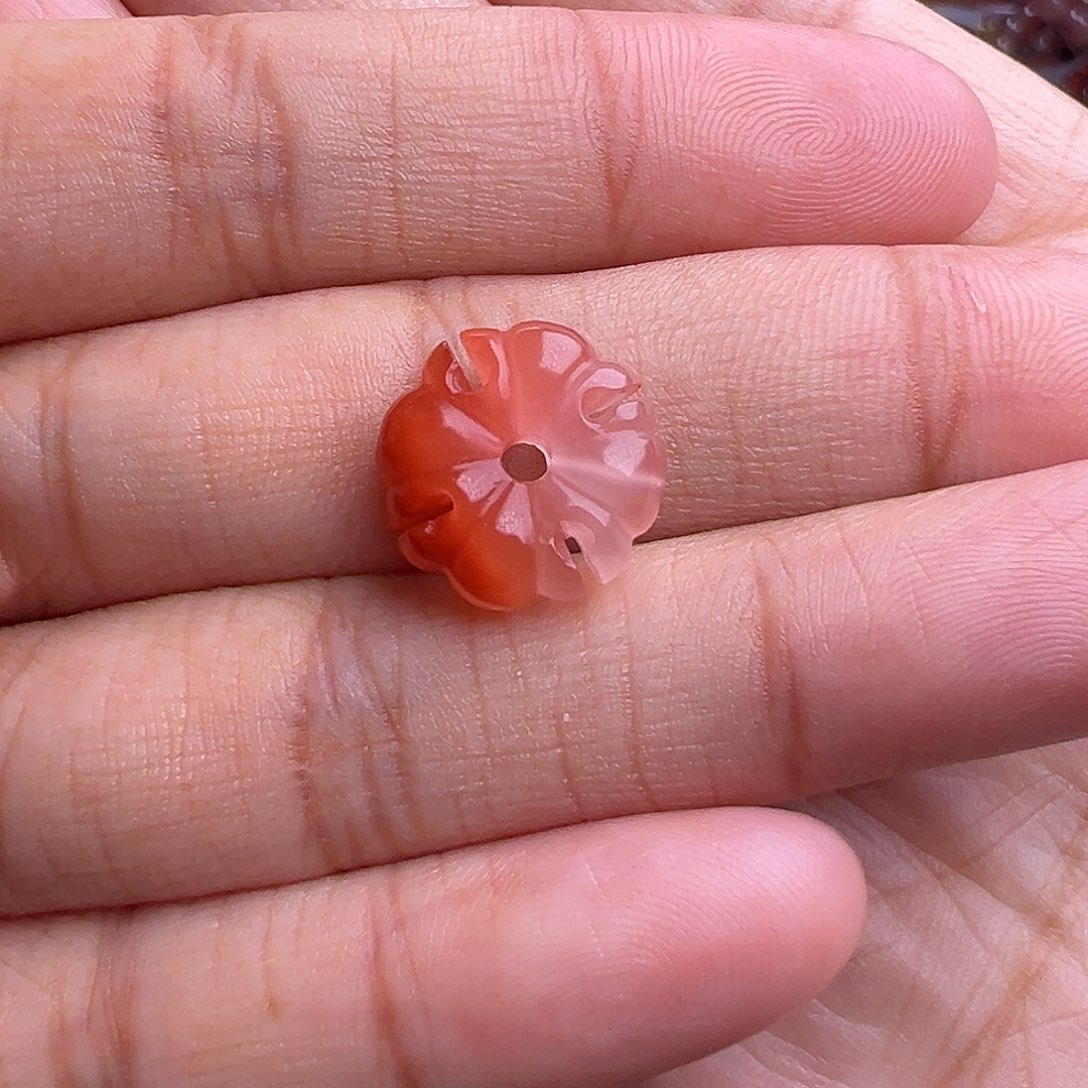 南红玛瑙未镶嵌珠宝奇石克洛心14mm