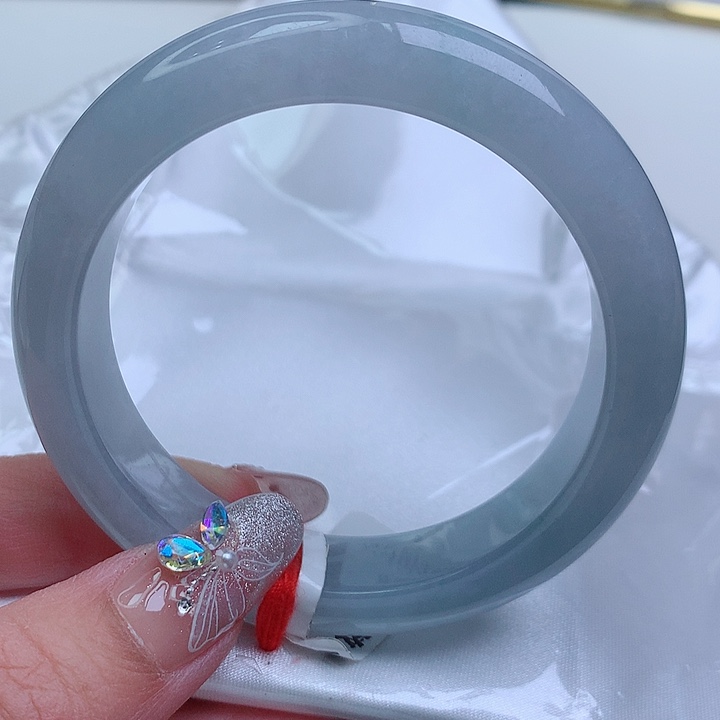 翡翠手镯未镶嵌柚**晴54.7圈口