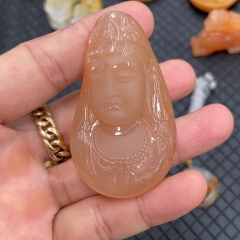 【闪购商品】石英质玉（黄龙玉）未镶嵌吊坠(不含链)