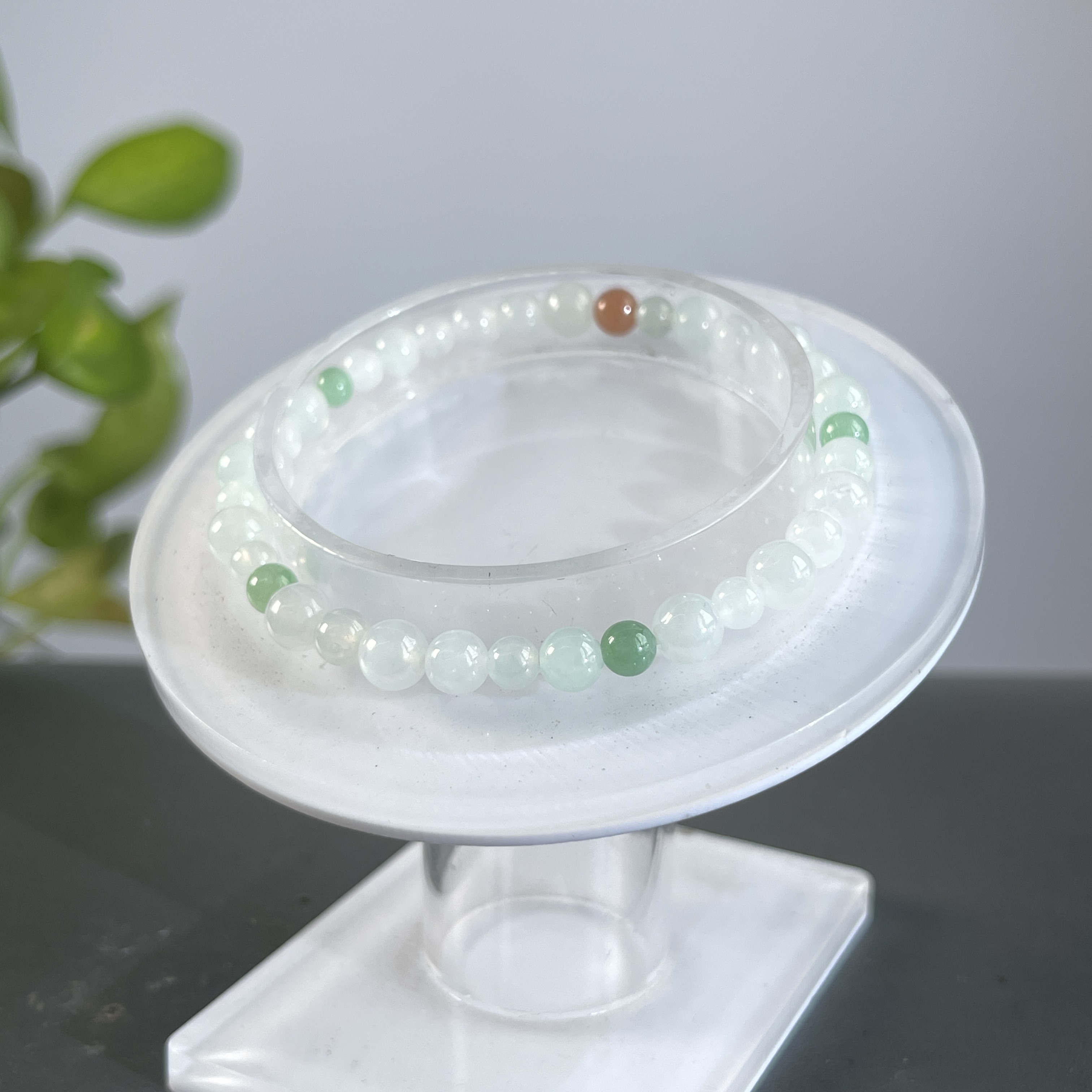 JYA22-013   天然翡翠缅甸A货 翡翠手串