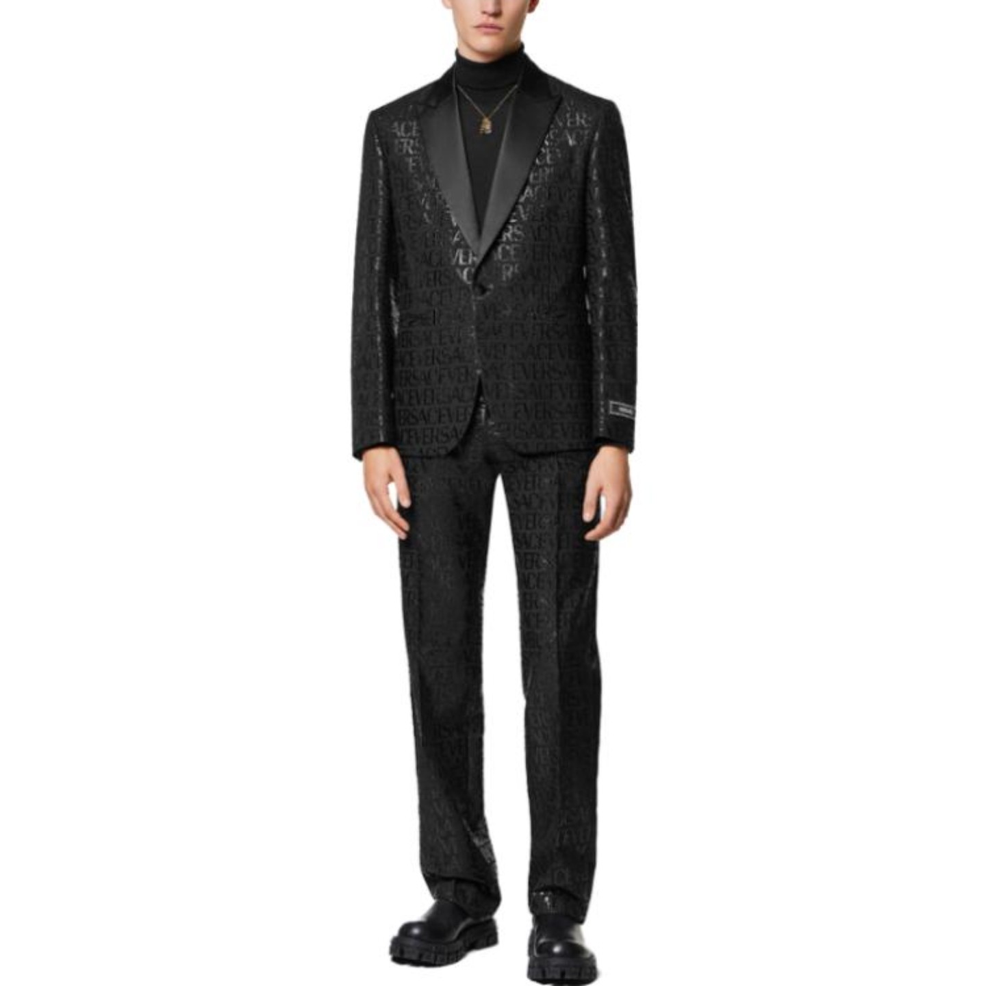 99新 VERSACE/范思哲 满印西装套装/52码/Y1291